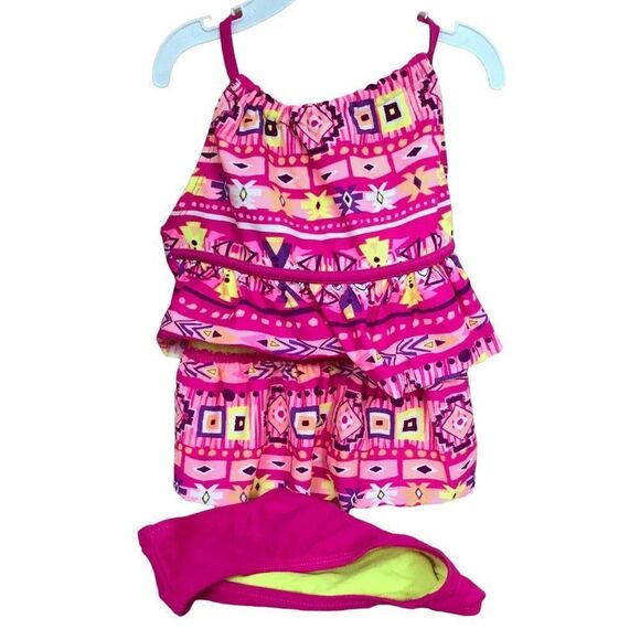 Girls Size 4-5 Wonder Nation Swimsuit and RBX 2 Piece Leggings & Top Outfit - Picture 6 of 8